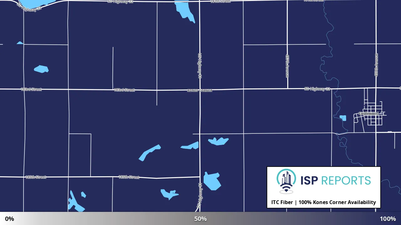 Kones Corner, SD map of internet availability