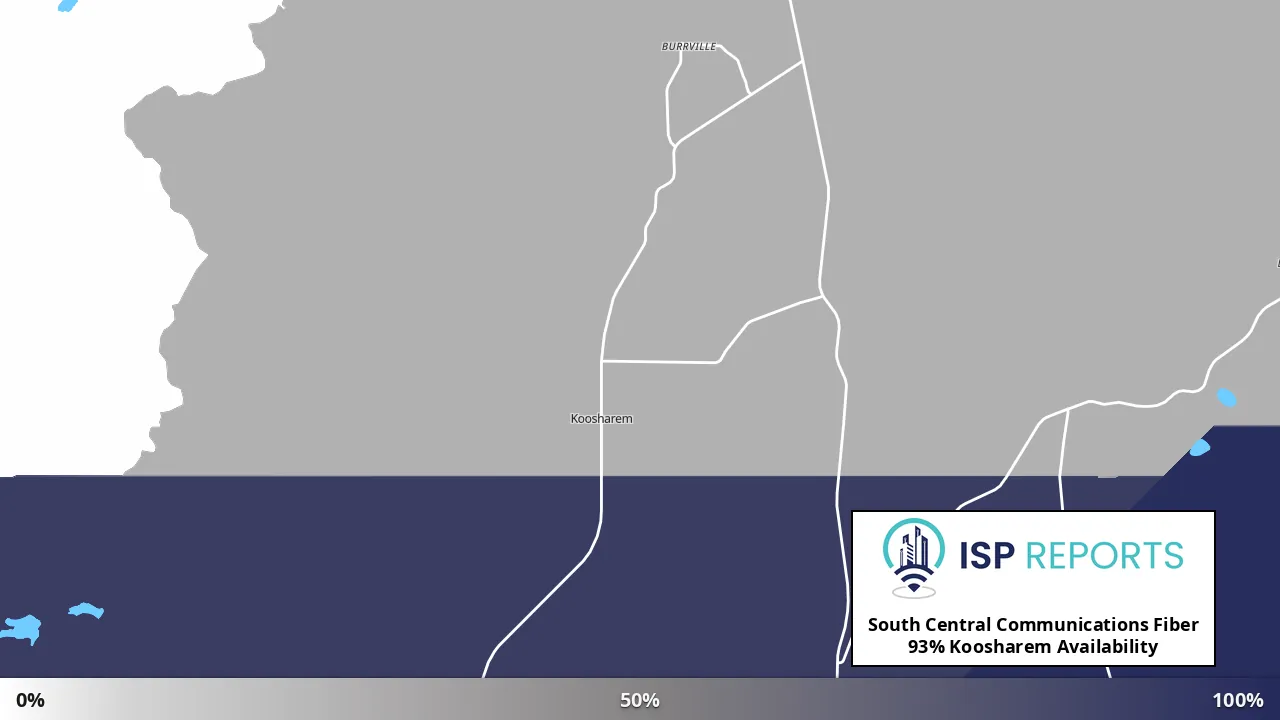 Koosharem, UT map of internet availability
