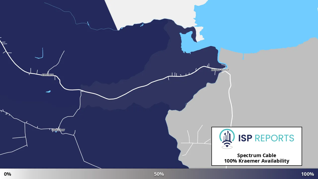 Kraemer, LA map of internet availability