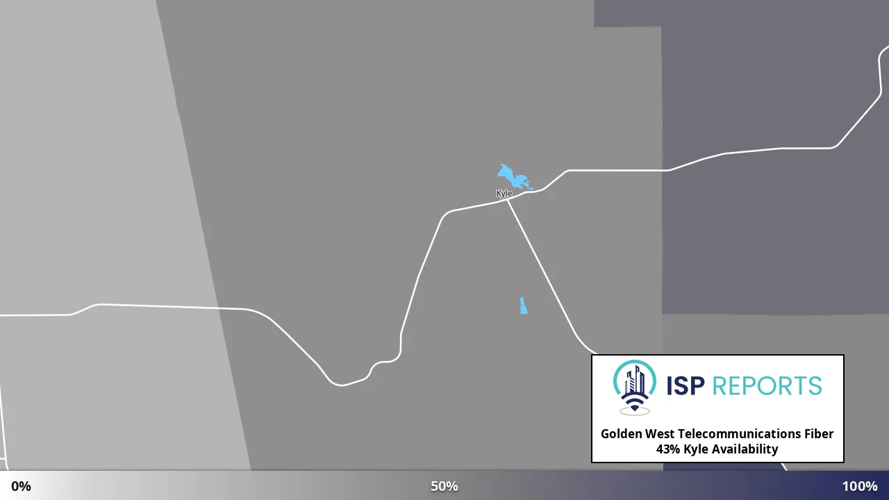 Kyle, SD map of internet availability