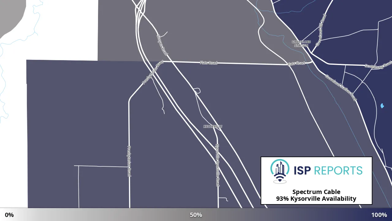 Kysorville, NY map of internet availability