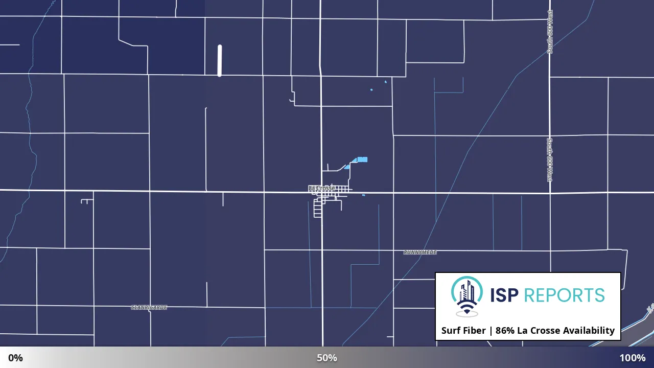 La Crosse, IN map of internet availability