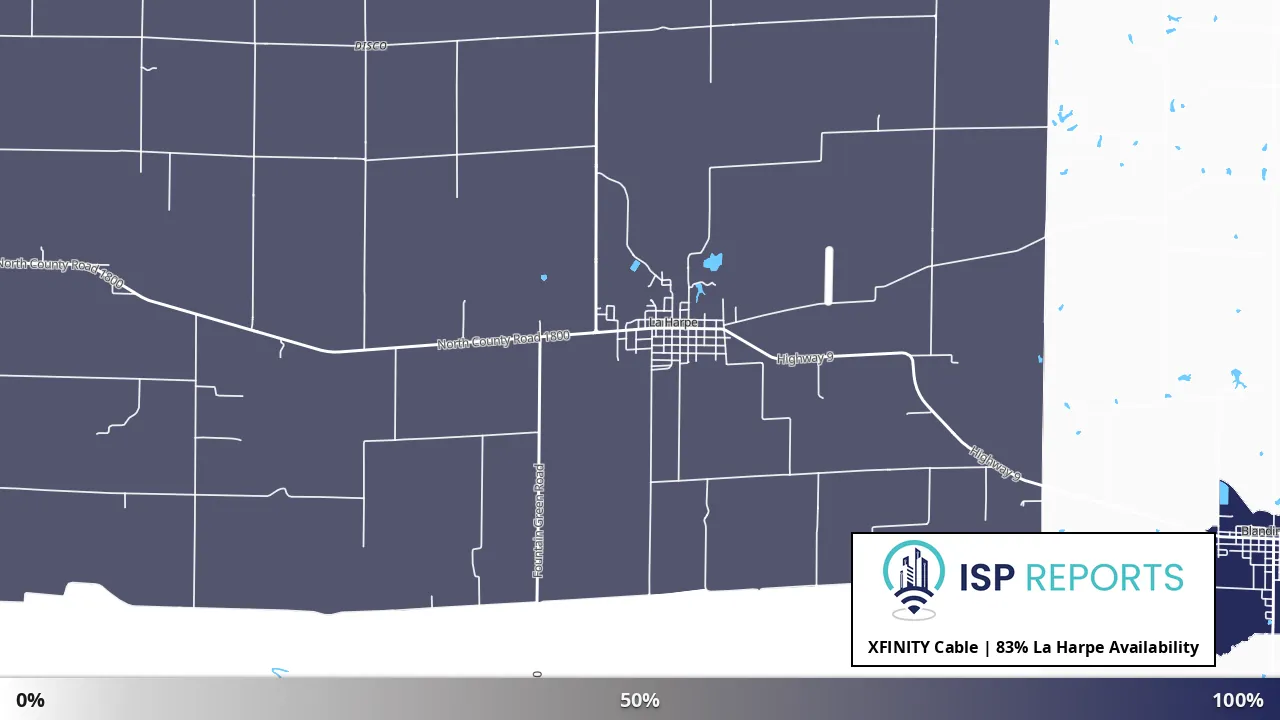 La Harpe, IL map of internet availability
