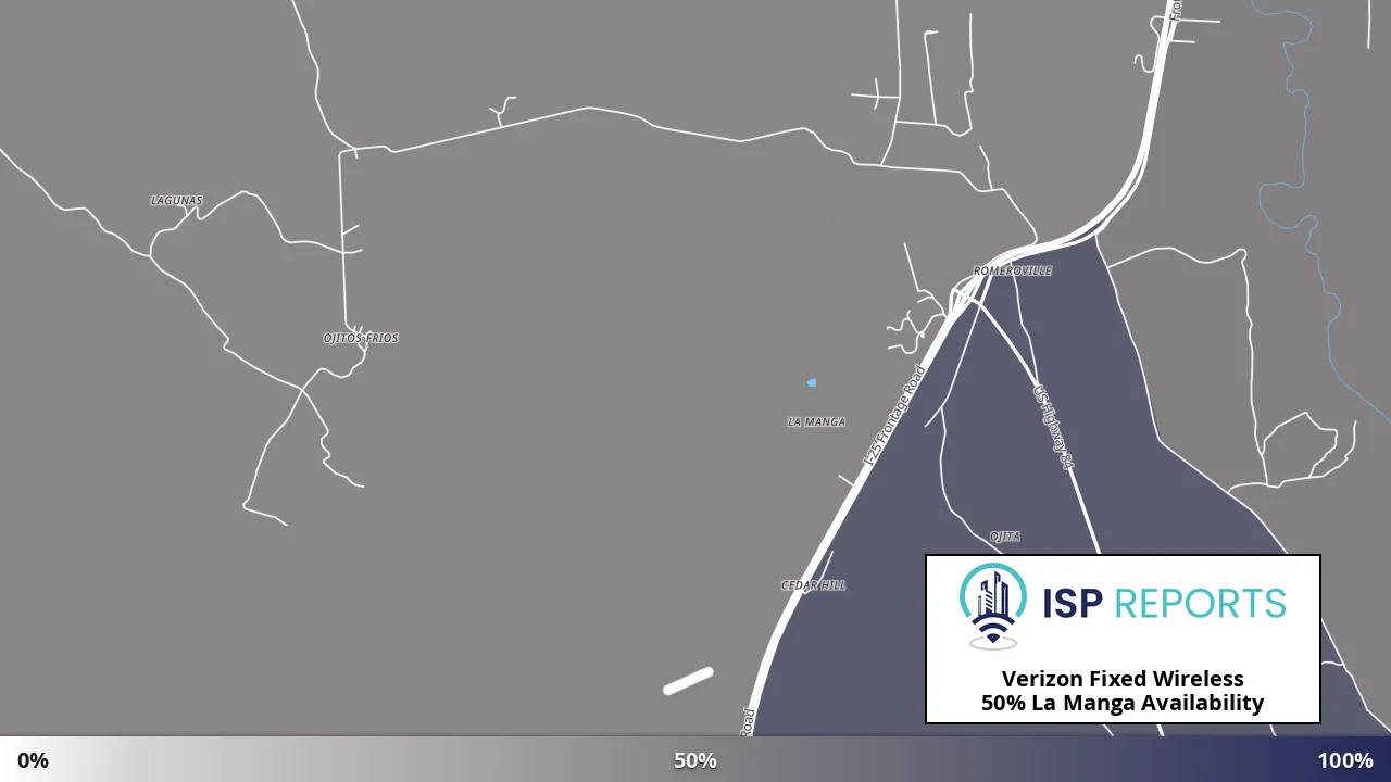 La Manga, NM map of internet availability