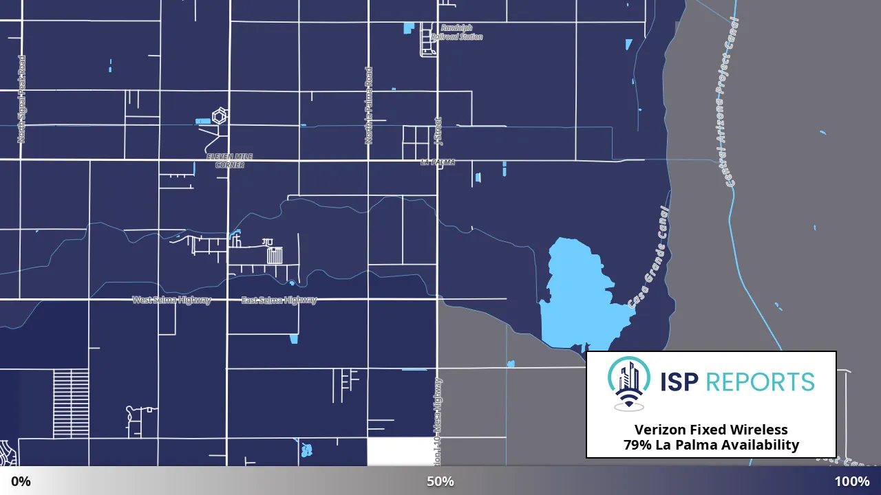La Palma, AZ map of internet availability