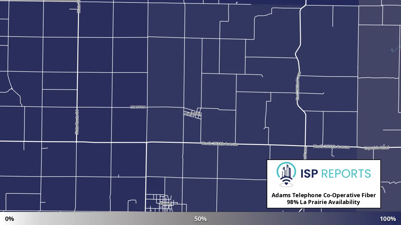 La Prairie, IL map of internet availability