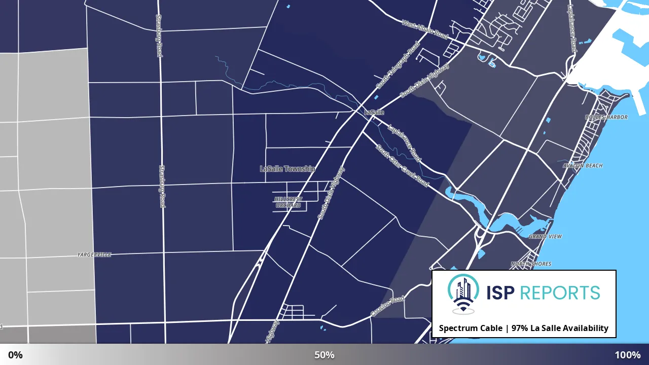 La Salle, MI map of internet availability