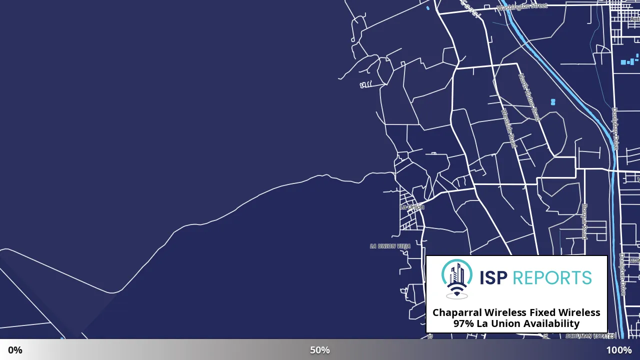 La Union, NM map of internet availability