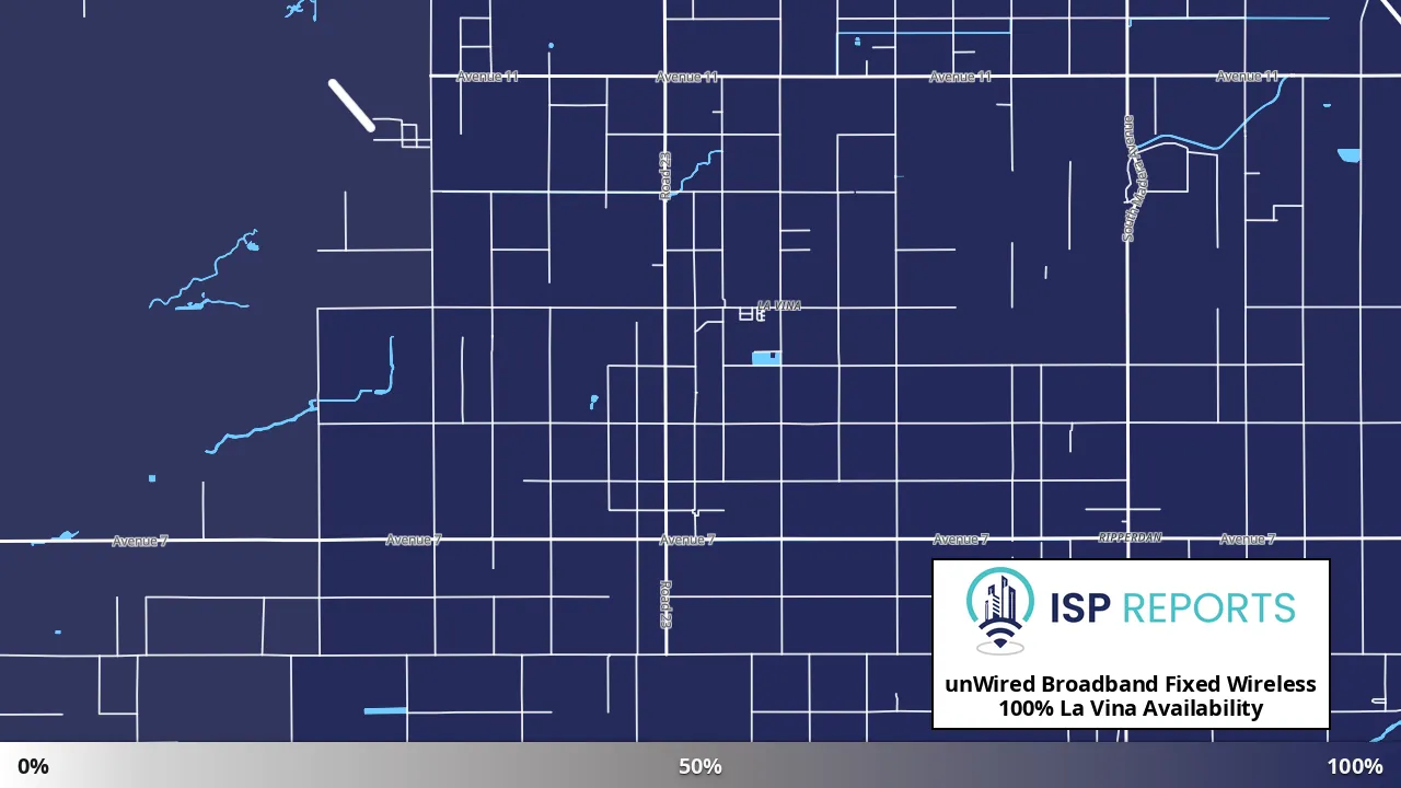 La Vina, CA map of internet availability