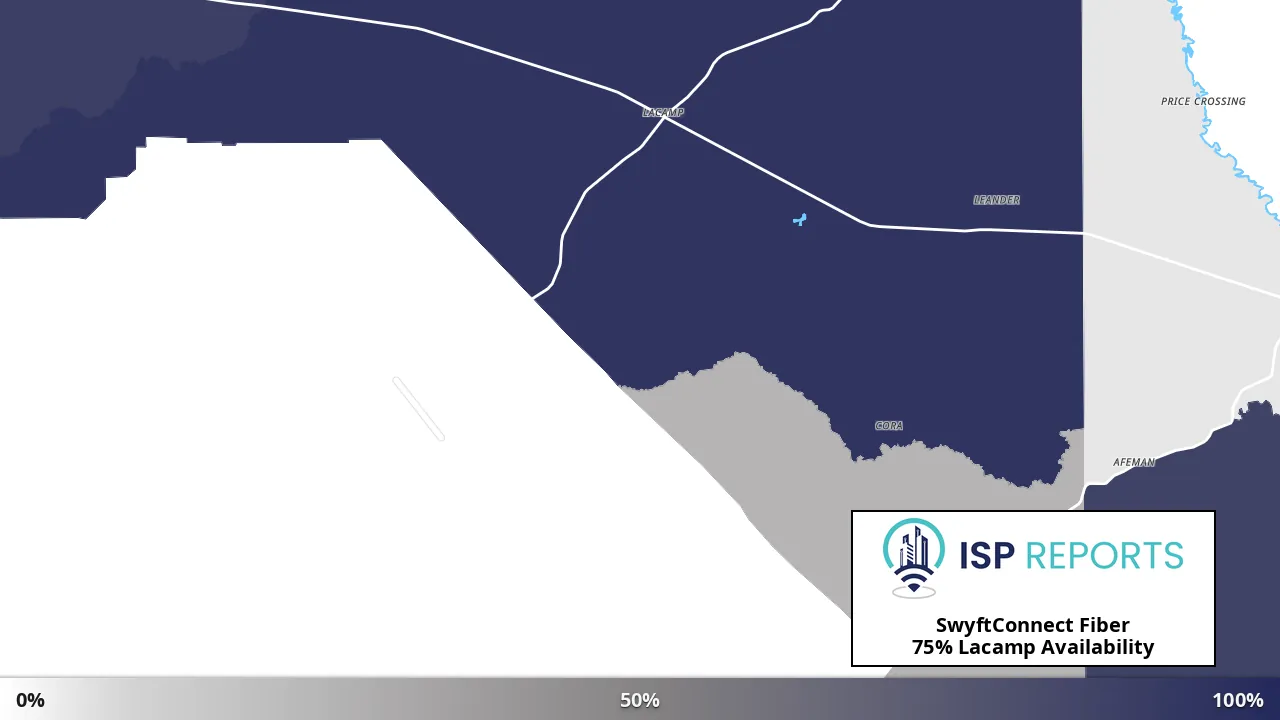 Lacamp, LA map of internet availability