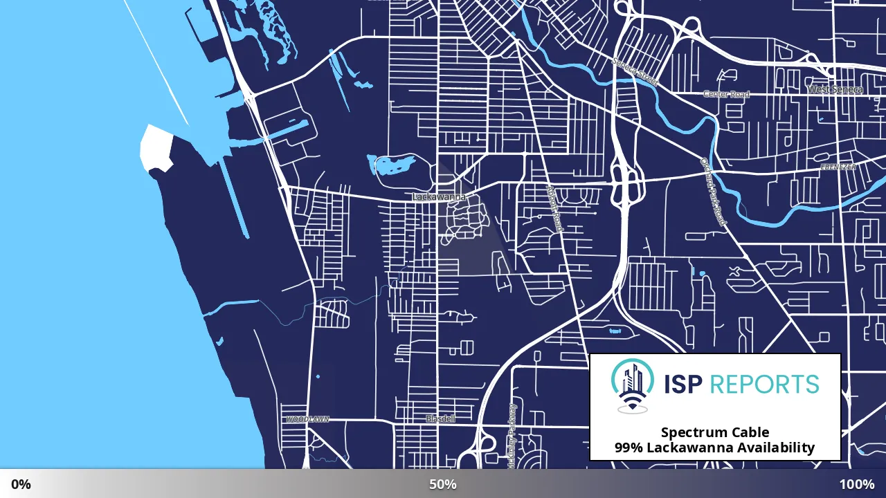 Lackawanna, NY map of internet availability