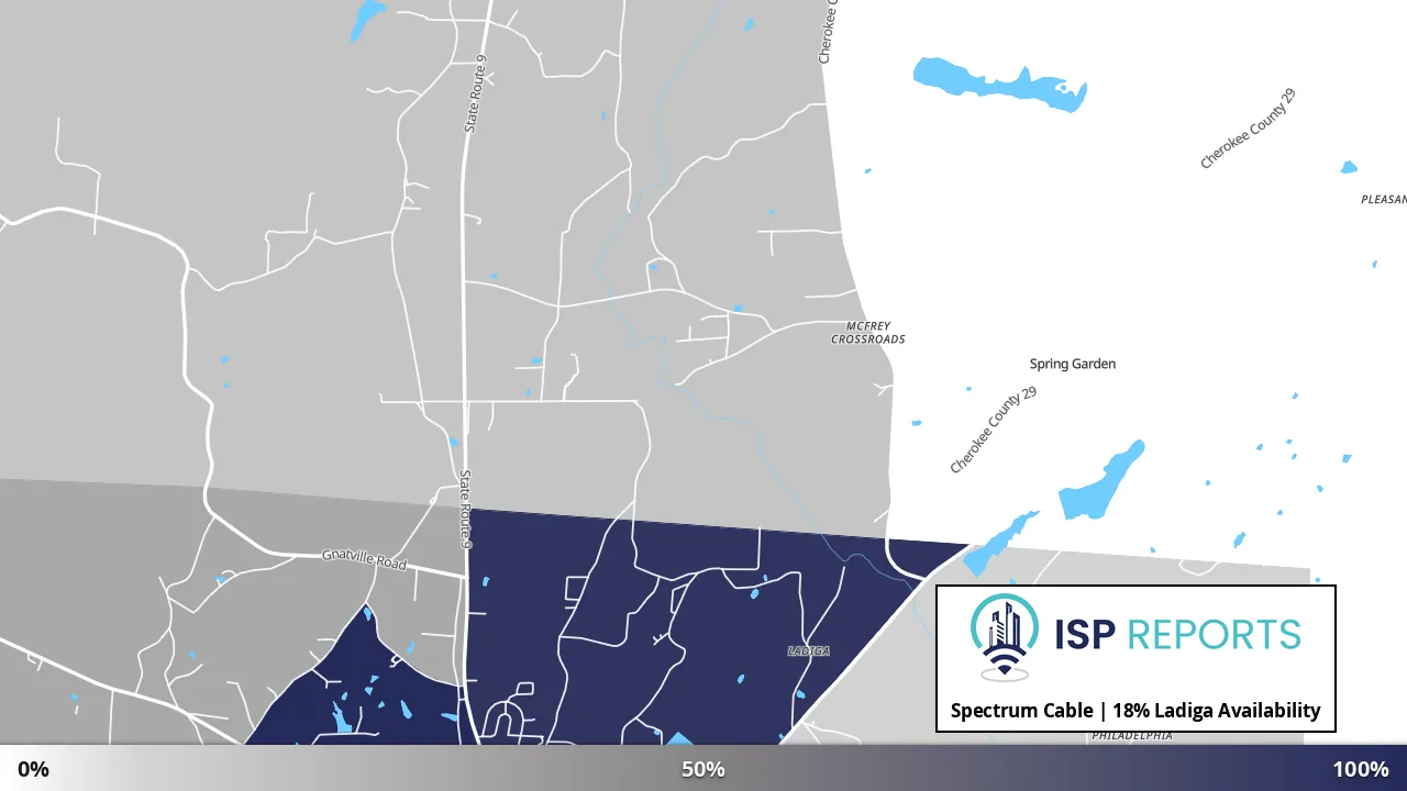 Ladiga, AL map of internet availability