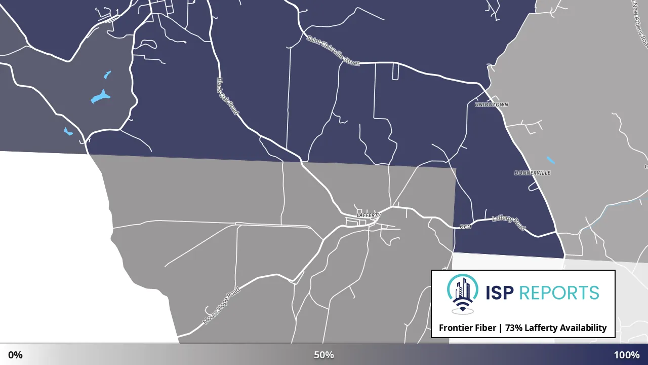 Lafferty, OH map of internet availability