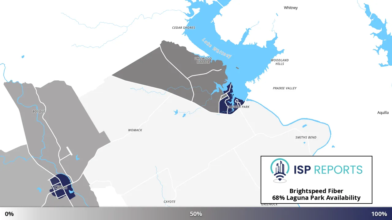 Laguna Park, TX map of internet availability