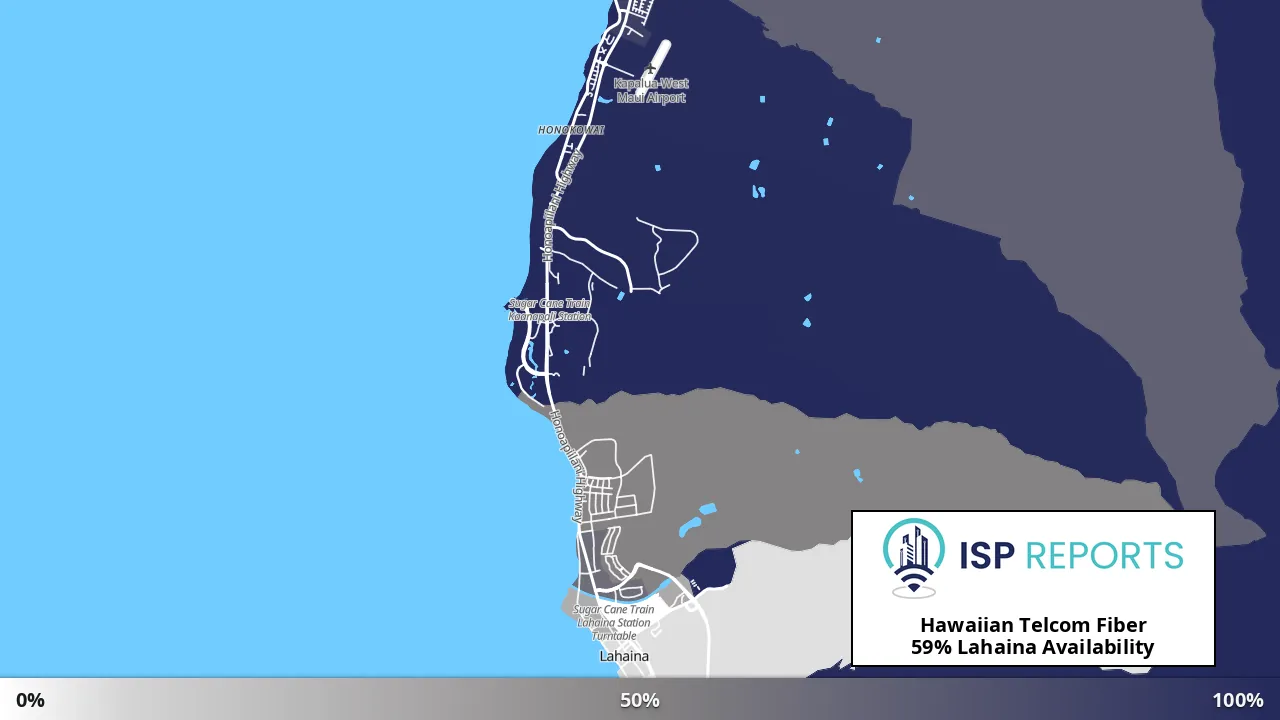 Lahaina, HI map of internet availability