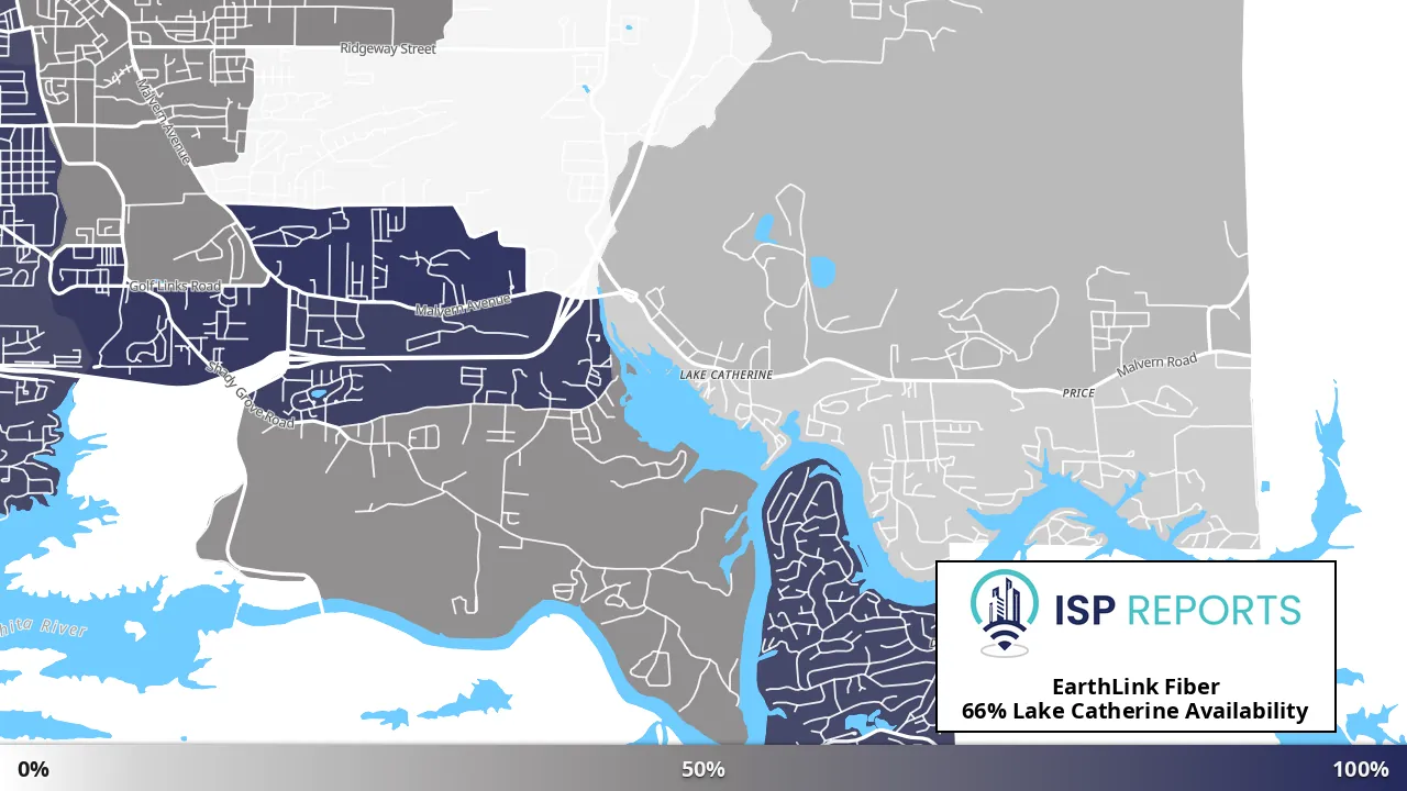 Lake Catherine, AR map of internet availability