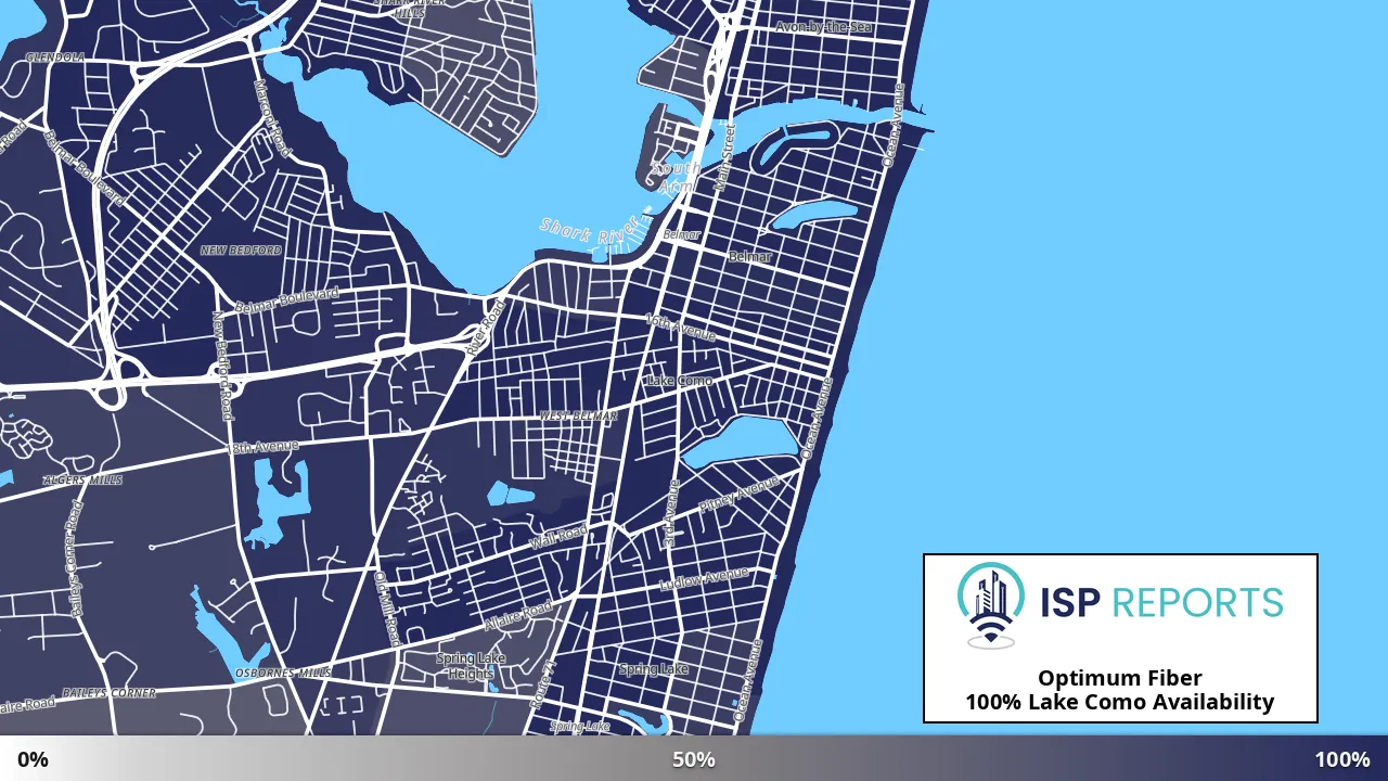 Lake Como, NJ map of internet availability