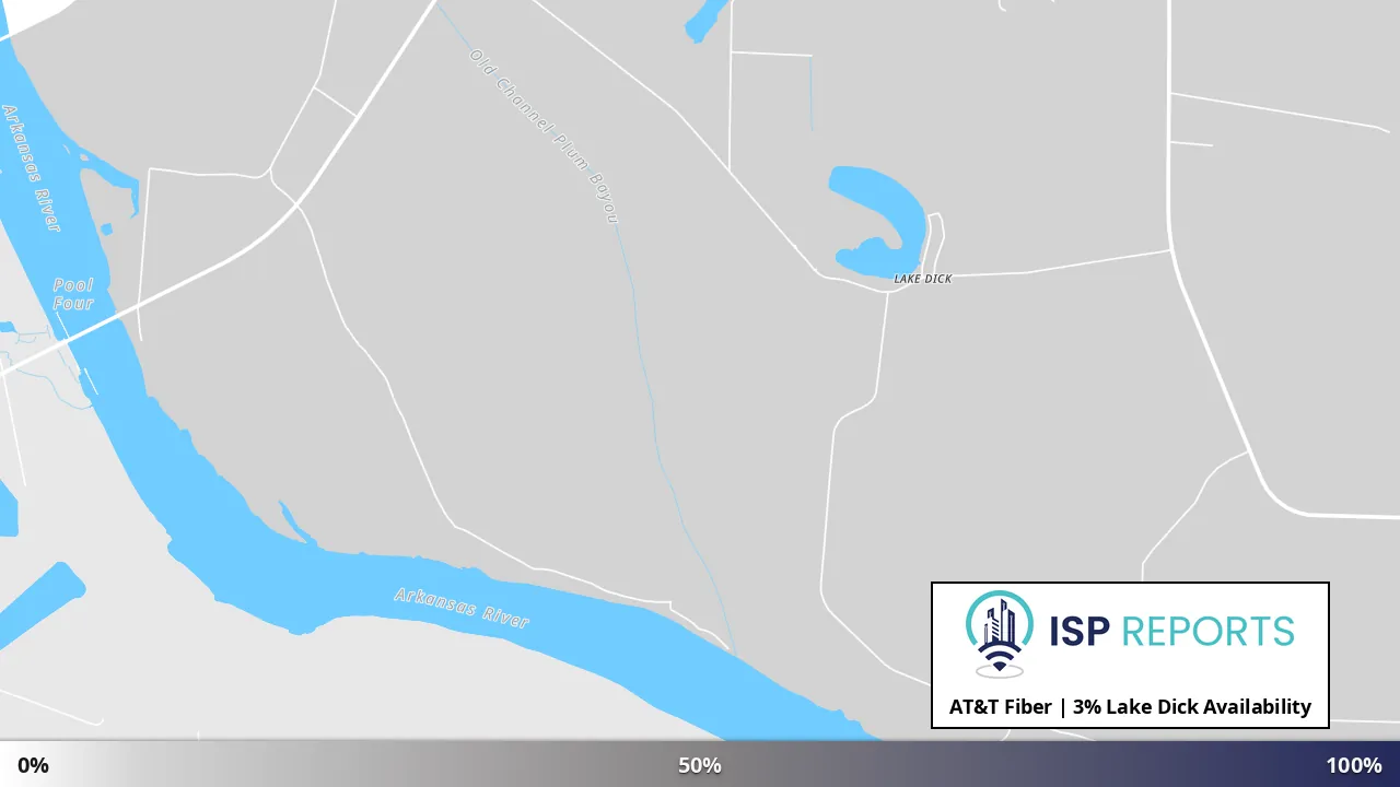 Lake Dick, AR map of internet availability