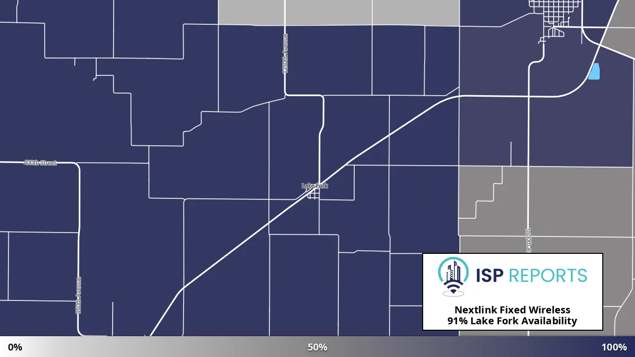 Lake Fork, IL map of internet availability