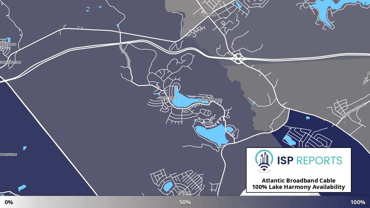 Lake Harmony, PA map of internet availability