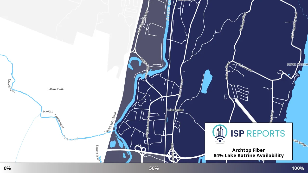 Lake Katrine, NY map of internet availability