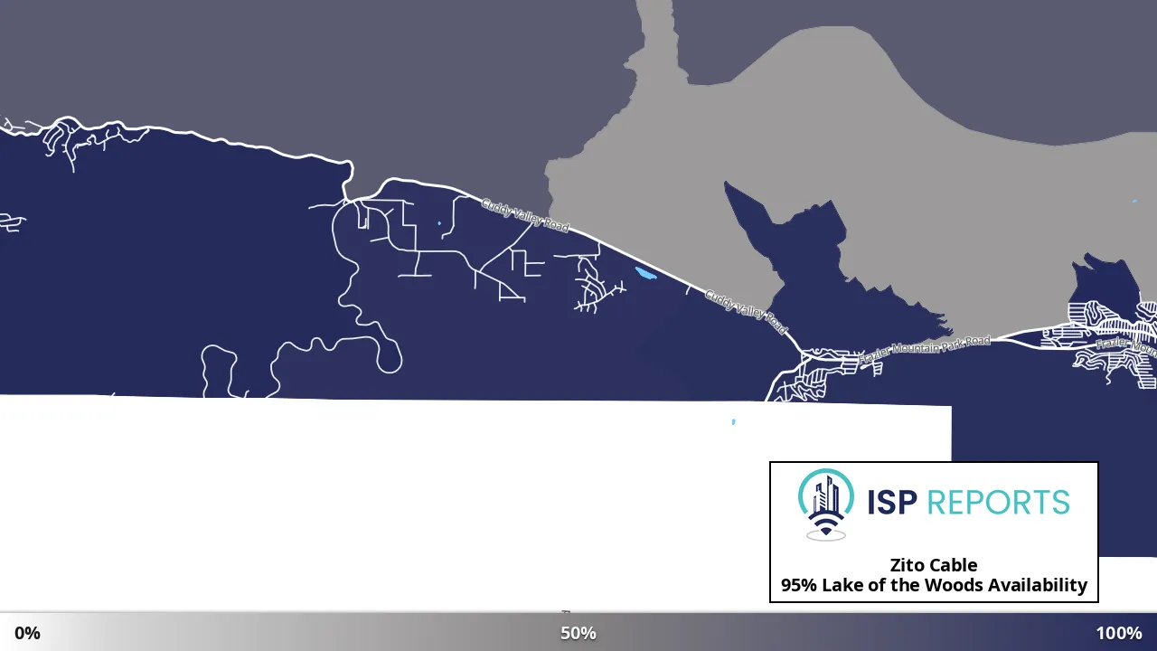Lake of the Woods, CA map of internet availability