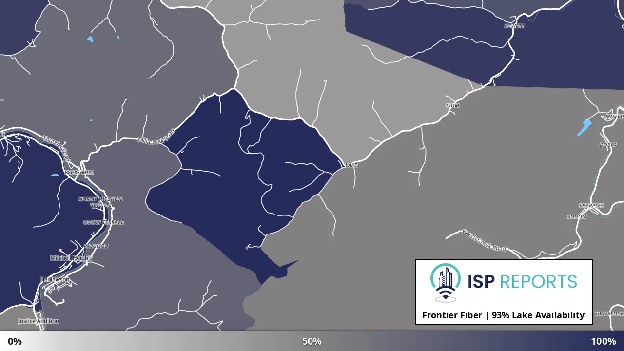 Lake, WV map of internet availability