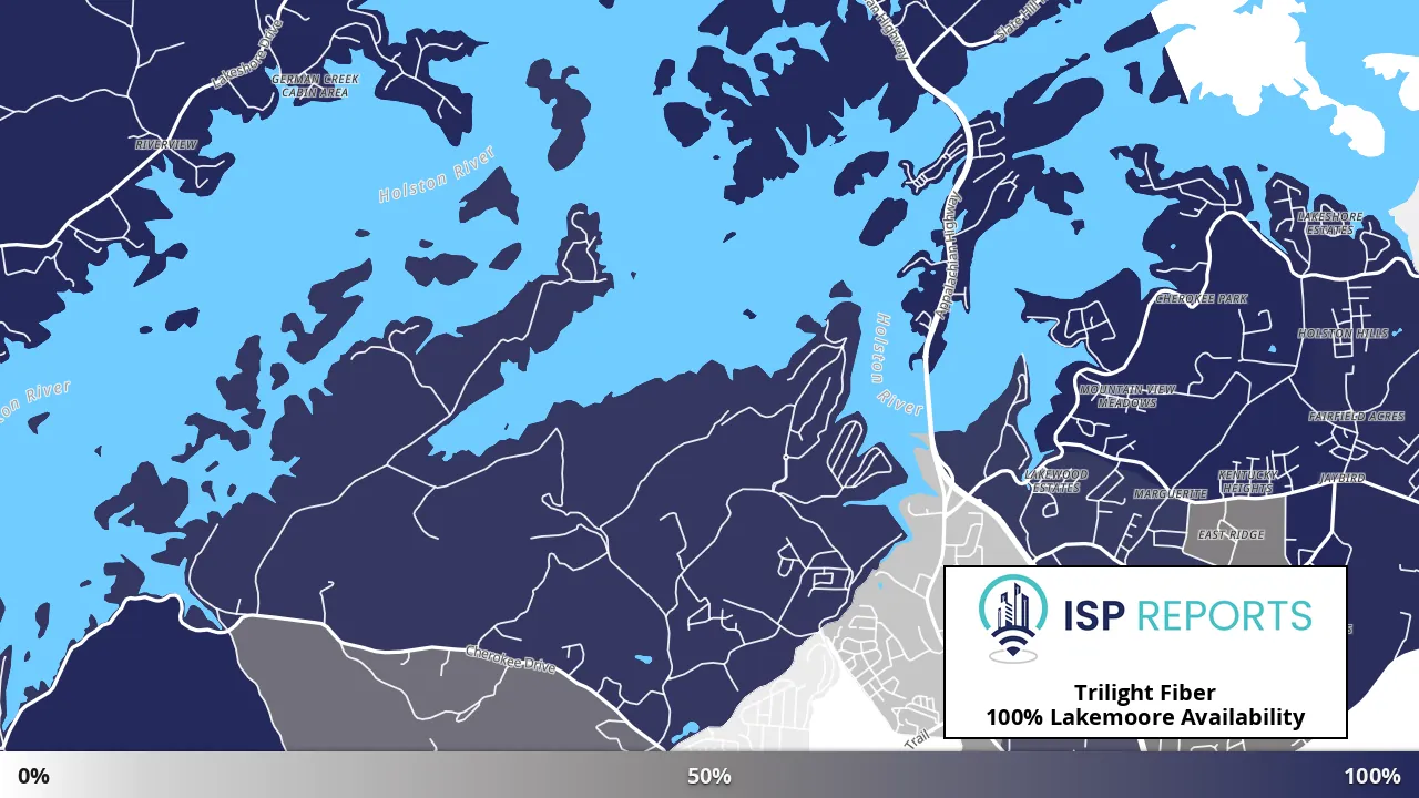 Lakemoore, TN map of internet availability