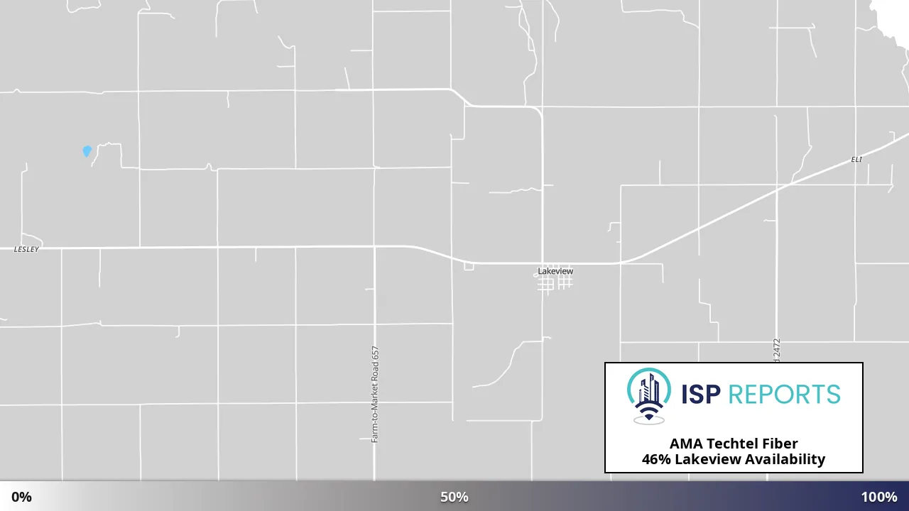 Lakeview, TX map of internet availability