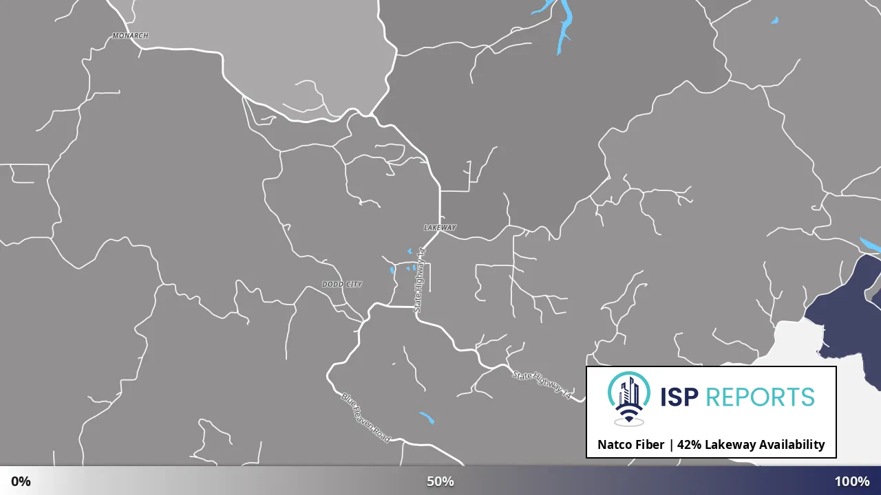 Lakeway, AR map of internet availability