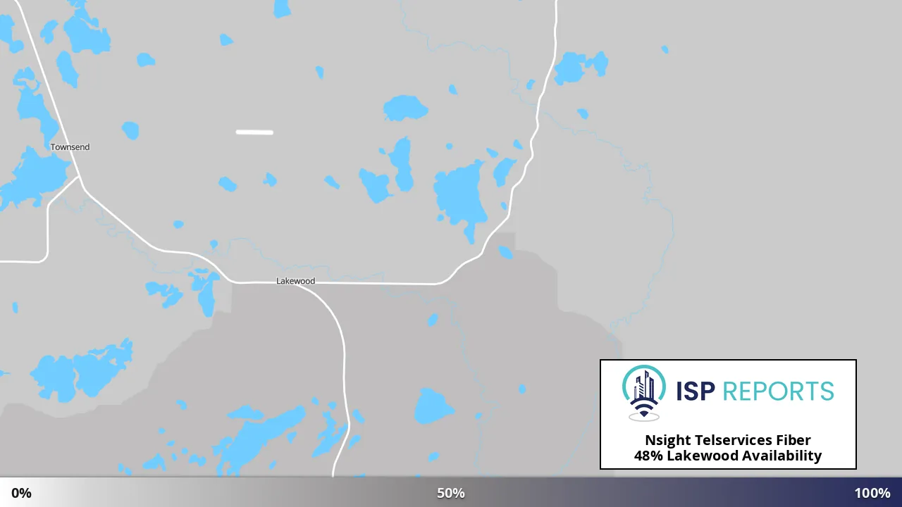 Lakewood, WI map of internet availability