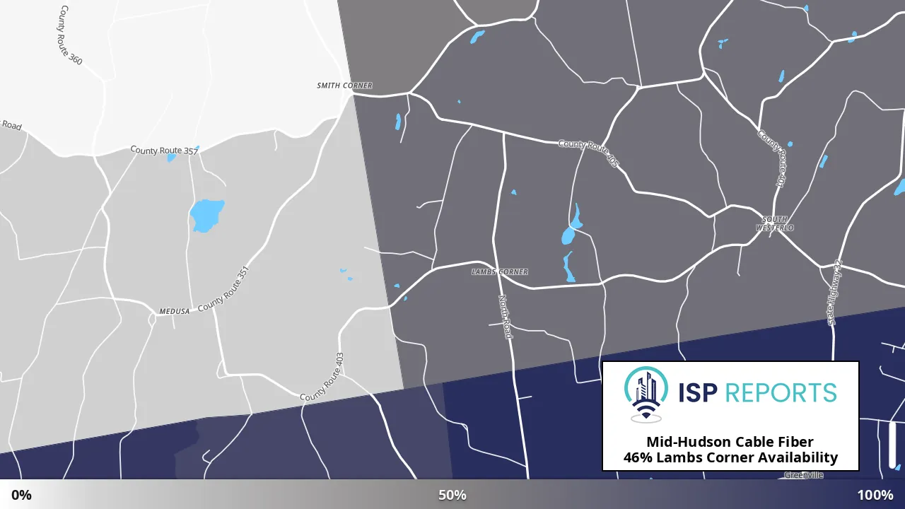 Lambs Corner, NY map of internet availability