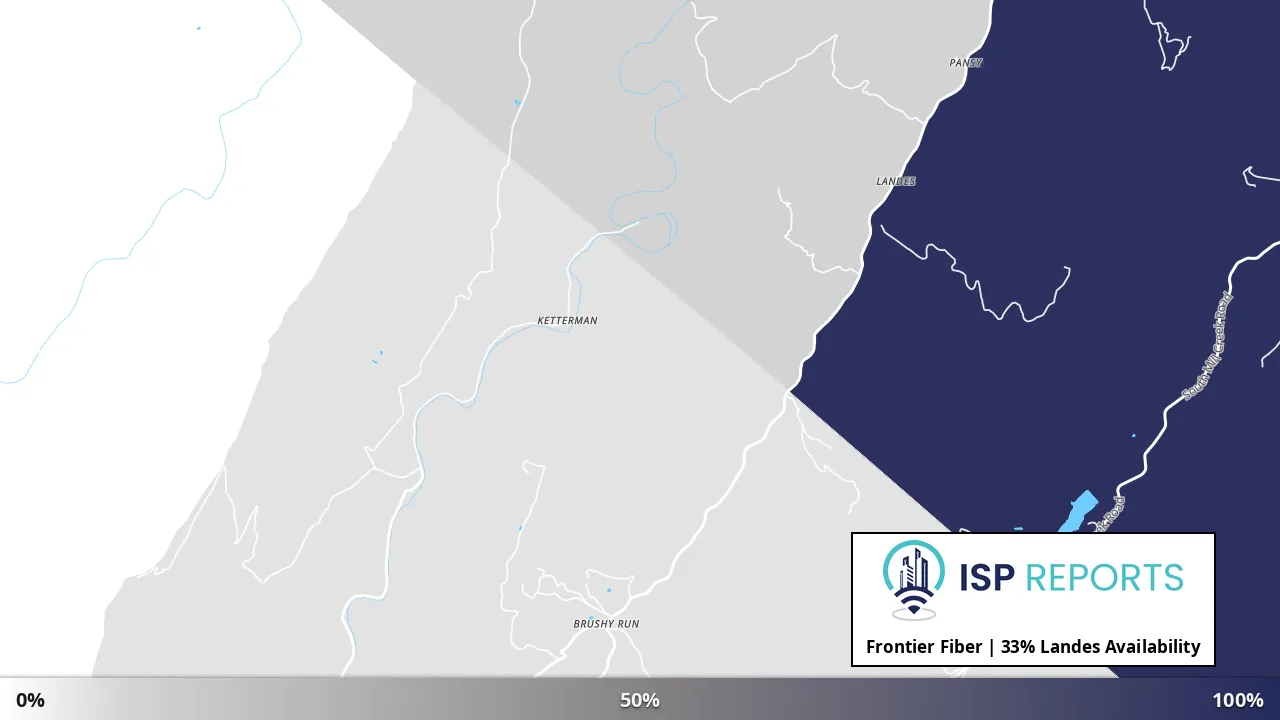 Landes, WV map of internet availability