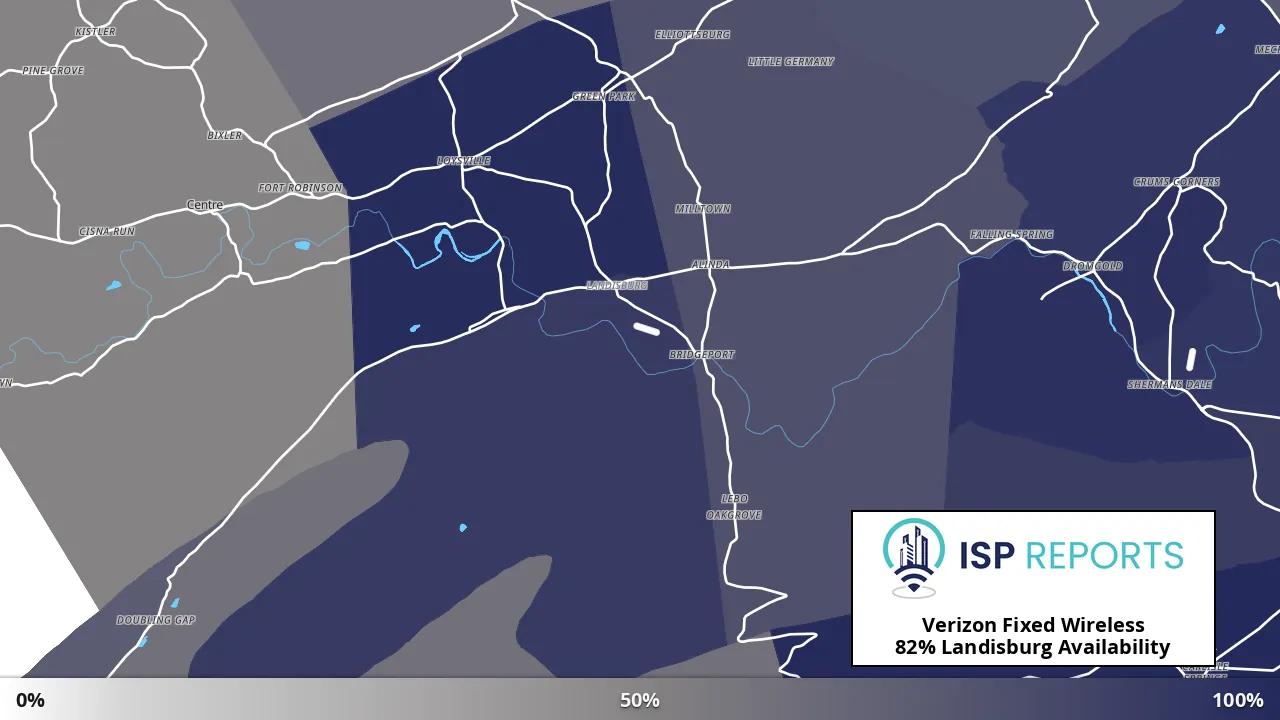 Landisburg, PA map of internet availability