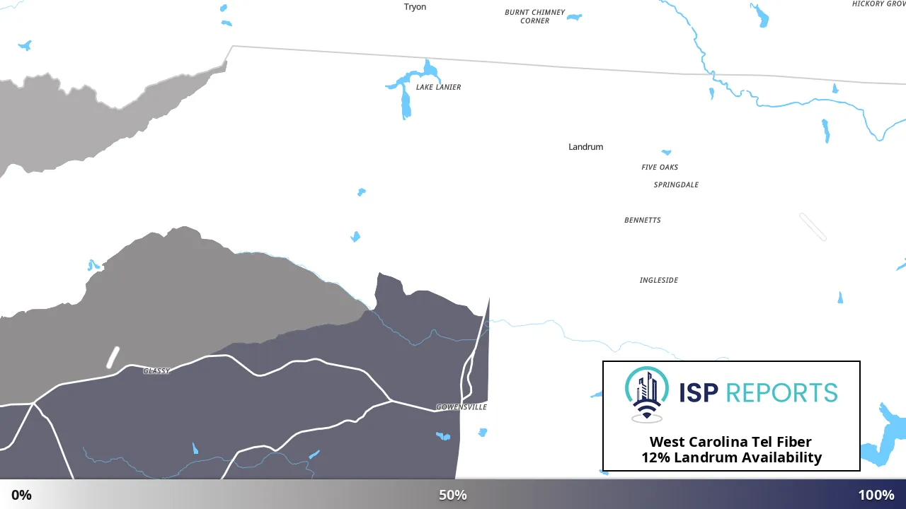 Landrum, SC map of internet availability