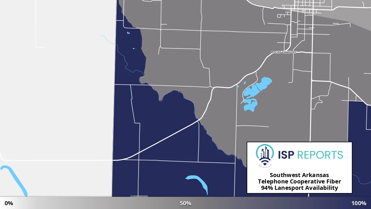 Lanesport, AR map of internet availability