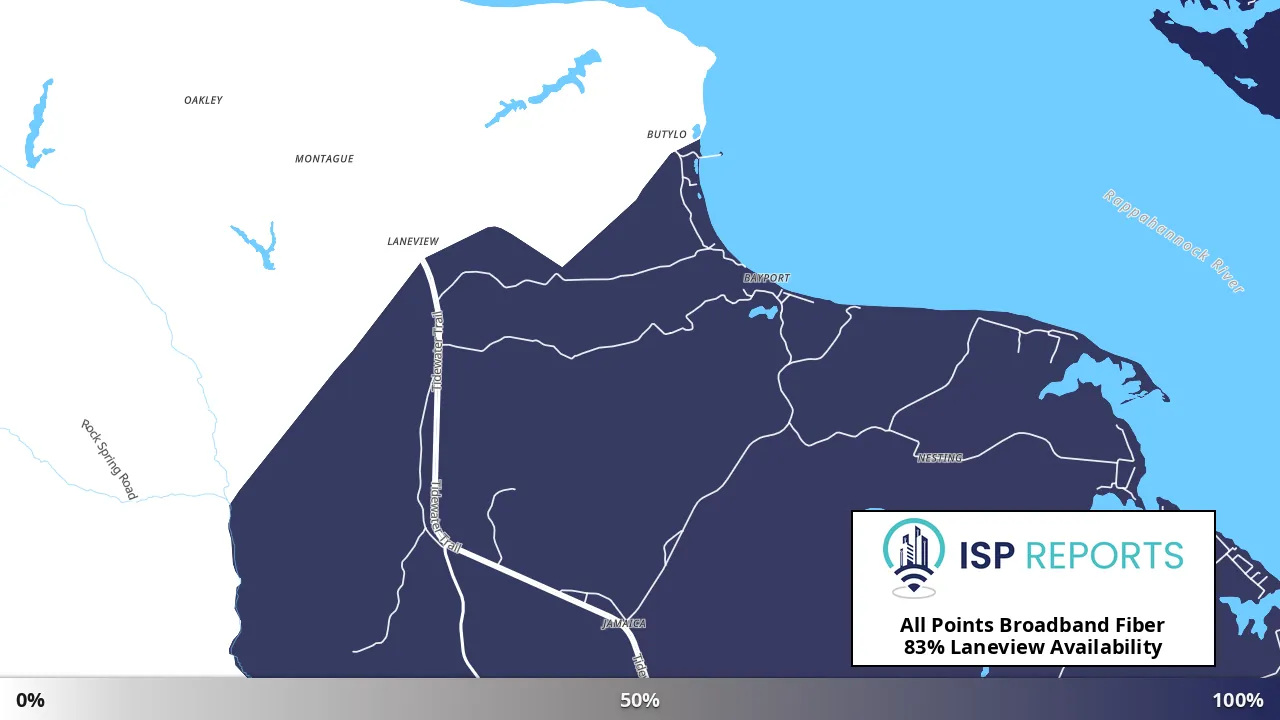 Laneview, VA map of internet availability