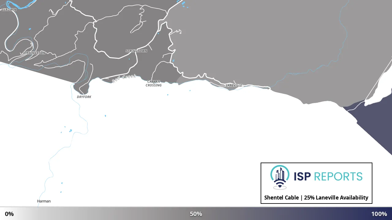 Laneville, WV map of internet availability