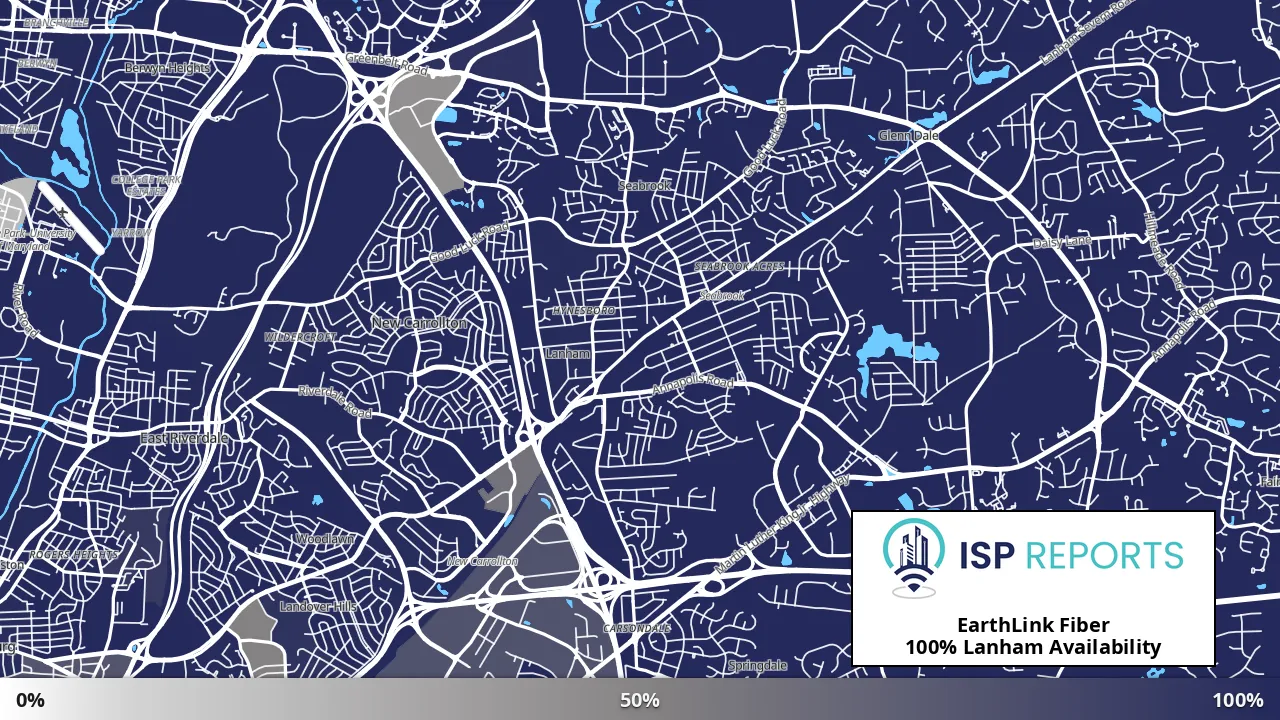 Lanham, MD map of internet availability