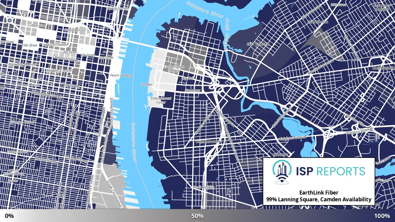 Lanning Square, Camden, NJ map of internet availability