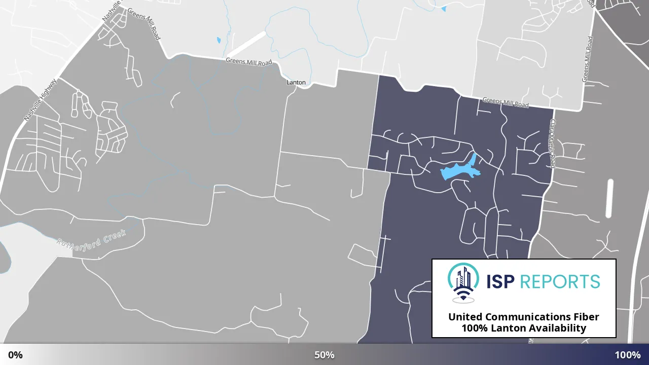 Lanton, TN map of internet availability