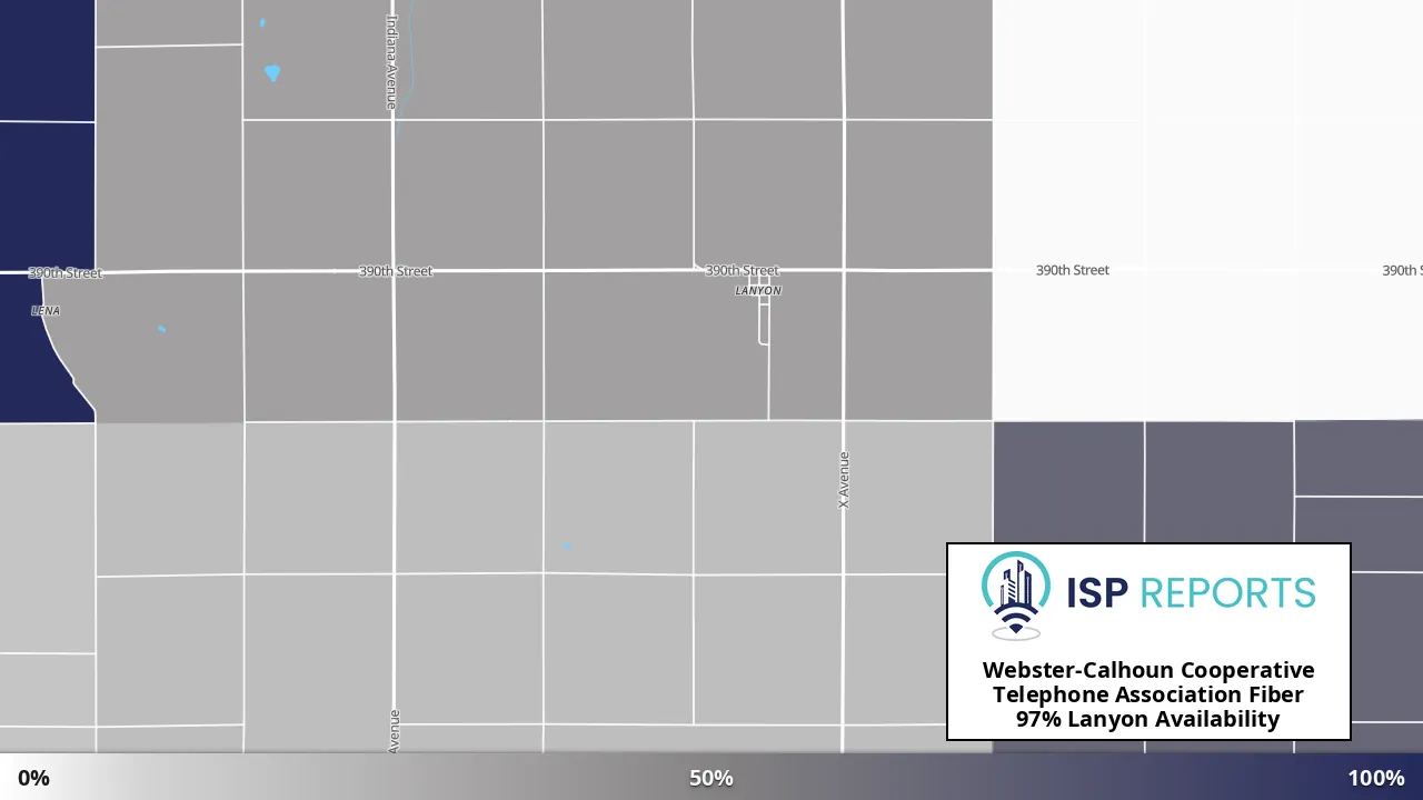 Lanyon, IA map of internet availability