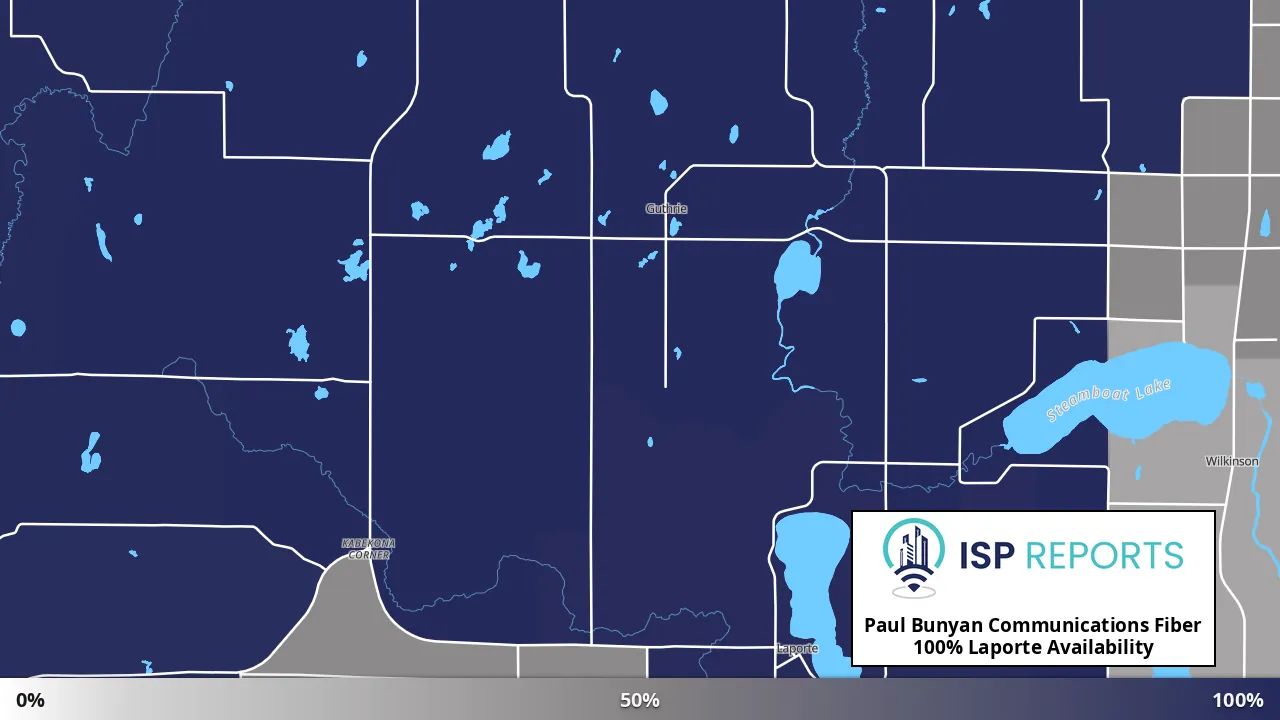 Laporte, MN map of internet availability