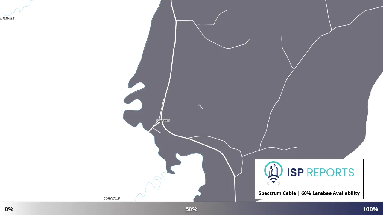 Larabee, PA map of internet availability