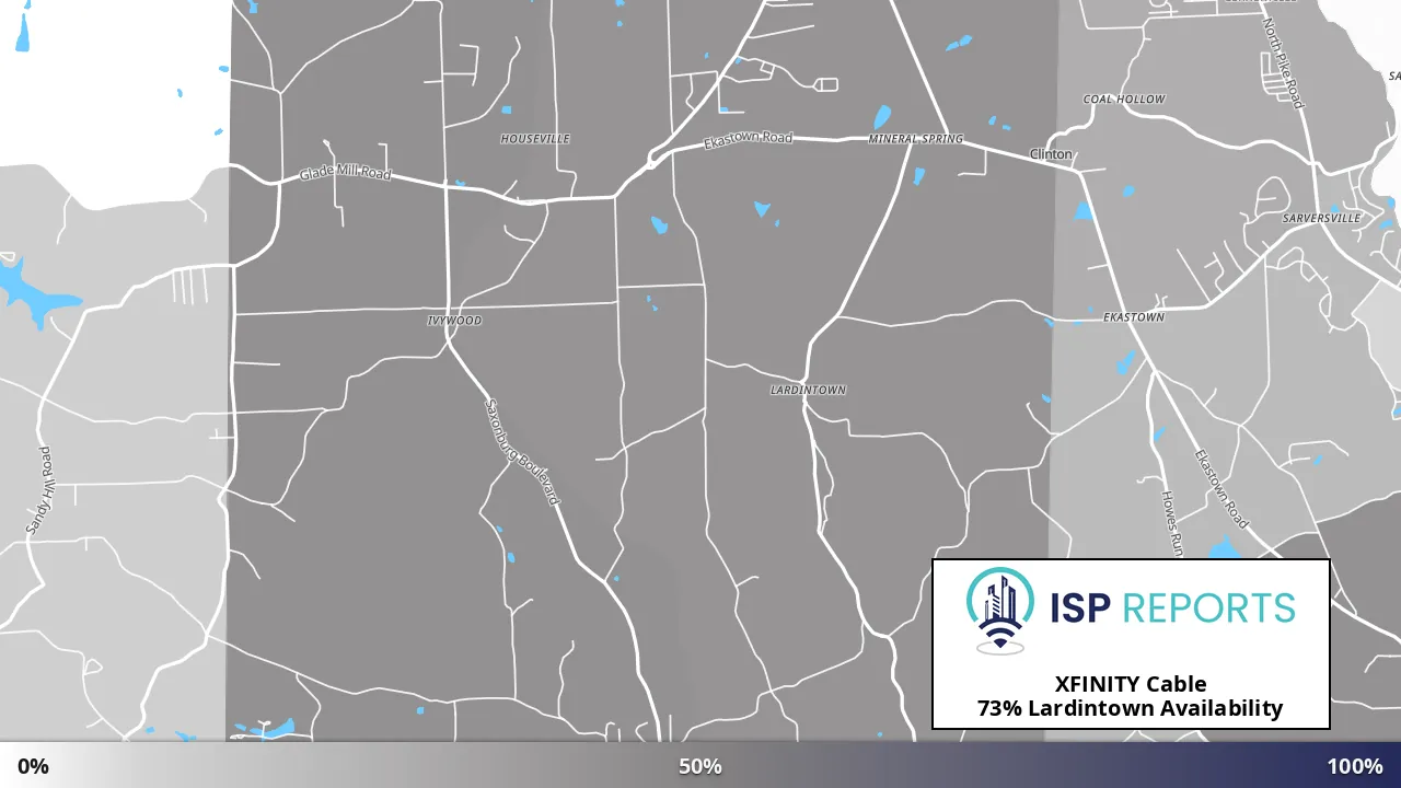 Lardintown, PA map of internet availability