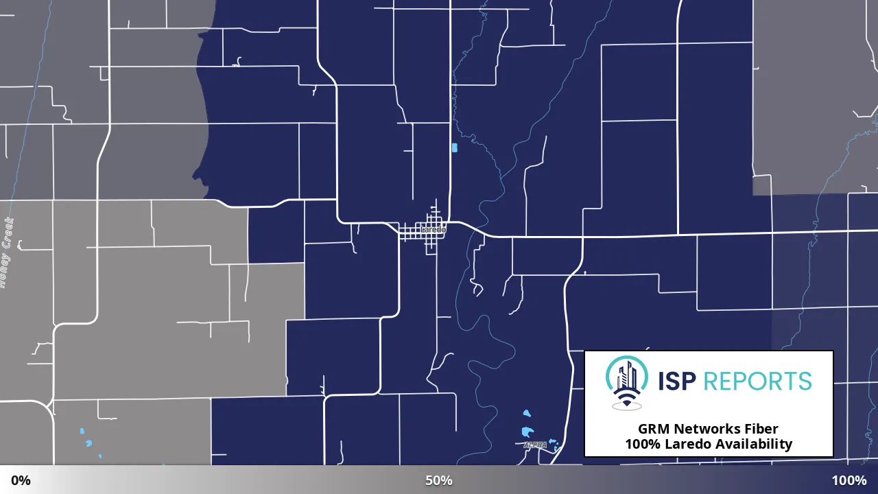 Laredo, MO map of internet availability