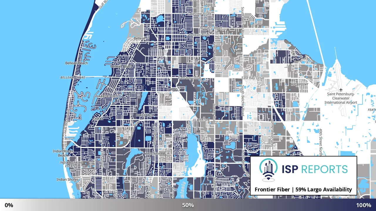 Largo, FL map of internet availability