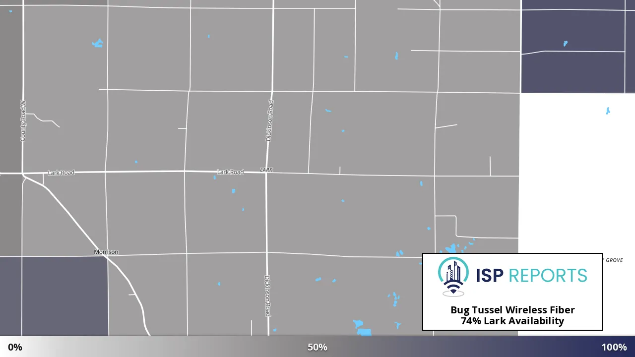 Lark, WI map of internet availability