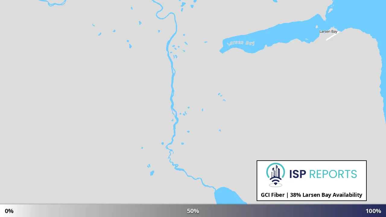 Larsen Bay, AK map of internet availability