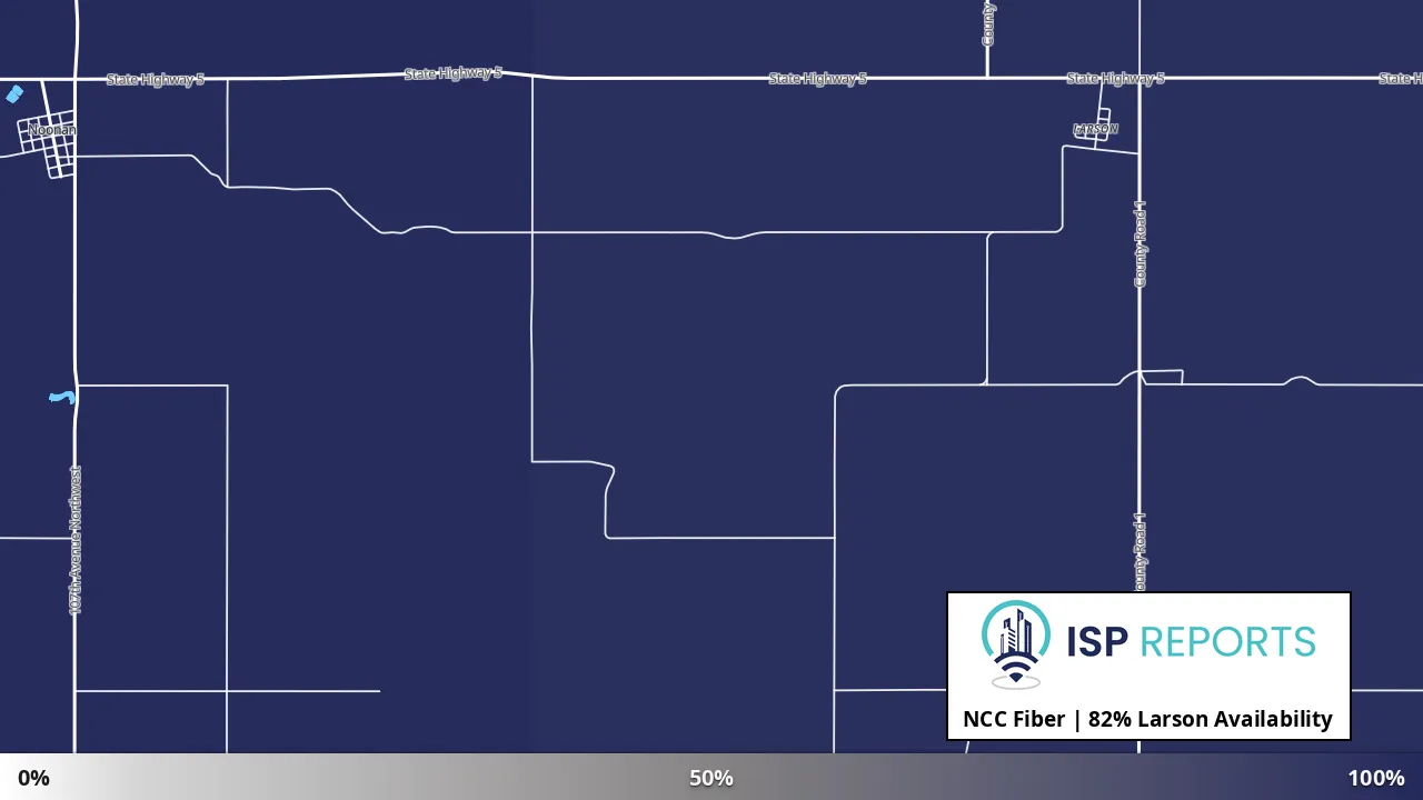 Larson, ND map of internet availability